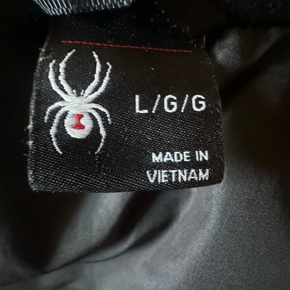 Spyder knit and nylon jacket. Black zip up- L - Picture 3 of 7